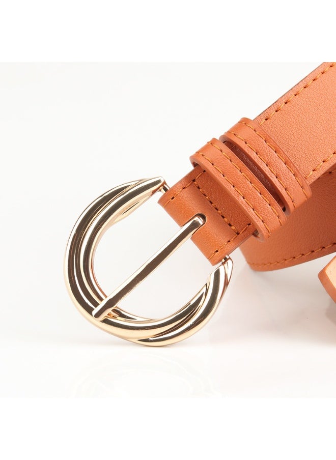 Fashionable Korean-style Alloy Belt for Dresses and Jeans White