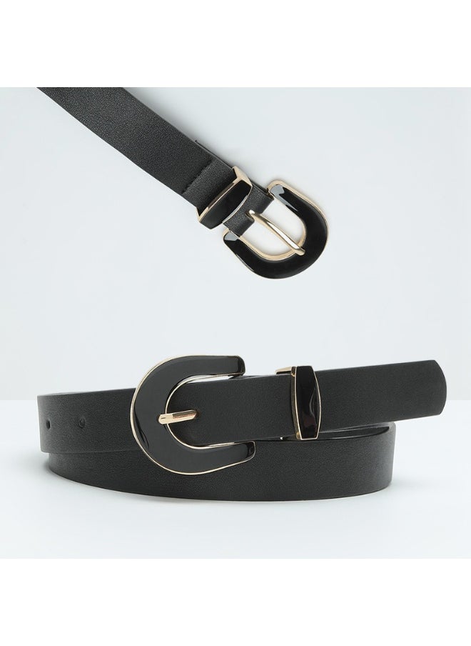 Fashion Alloy Resin Buckle Womens Belt Elegant Accessory CAMEL