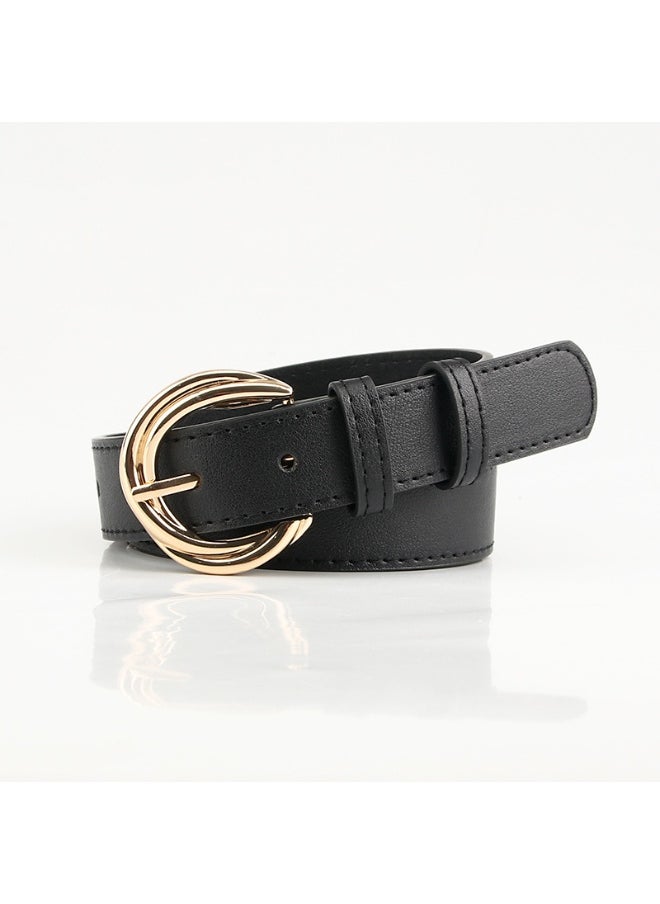 Fashionable Korean-style Alloy Belt for Dresses and Jeans Camel