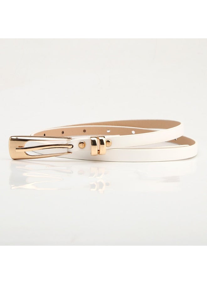 Fashion Womens Slim Waist Belt Alloy Buckle Leopard White