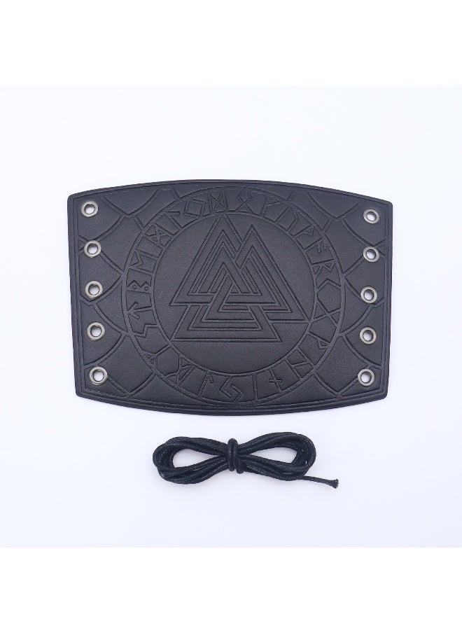 1 x 5 pcs Medieval Leather Wrist Guards Men Retro Punk VK201BK (1 black triangle)