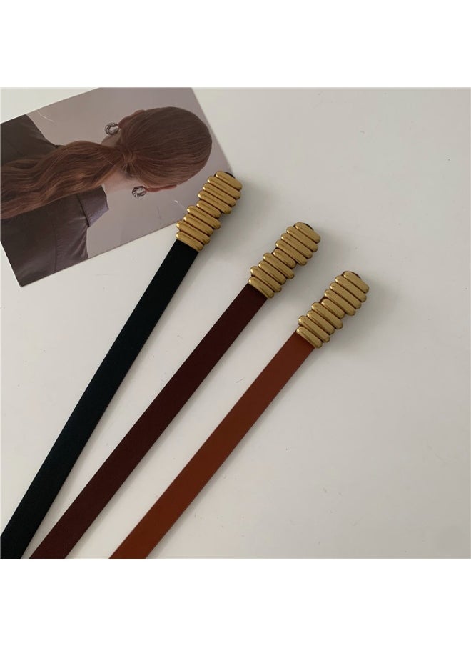 Summer Fashion Black Belt for Women Coffee