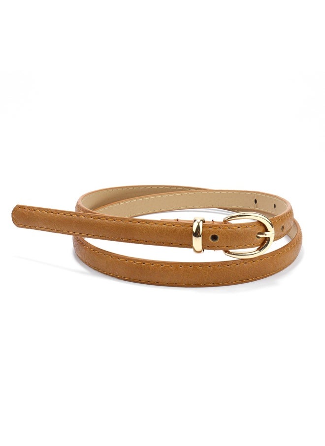 Fashion Womens Casual Belt Denim Waistband KL302 camel (length 105cm, width 1.5cm)