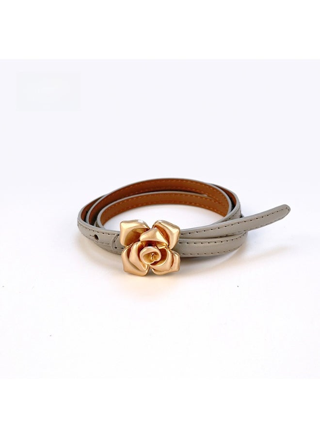 New Leather Thin Womens Belt Floral Slimming Fashion Fuchsia 11175