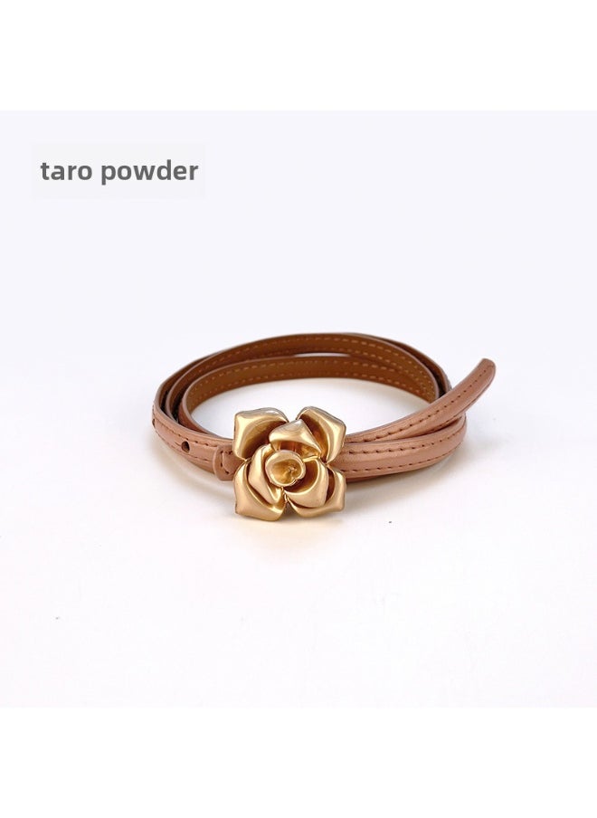 New Leather Thin Womens Belt Floral Slimming Fashion Fuchsia 11175
