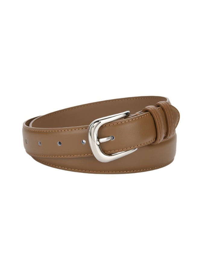 Fashionable Womens Leather Belt for Jeans and Skirts 30575-Black