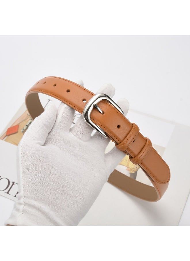 Fashionable Womens Leather Belt for Jeans and Skirts 30575-Black