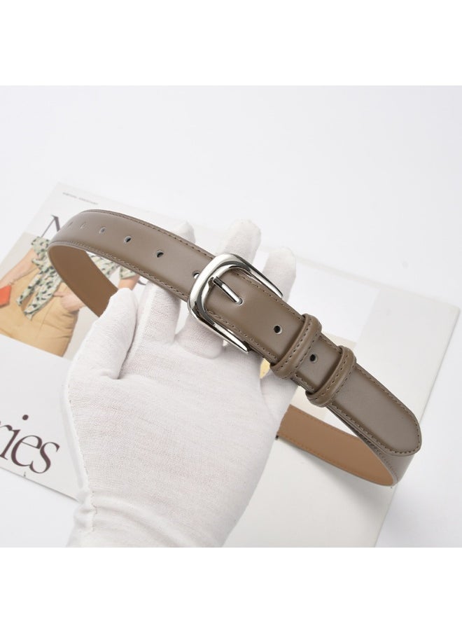 Fashionable Womens Leather Belt for Jeans and Skirts 30575-Black