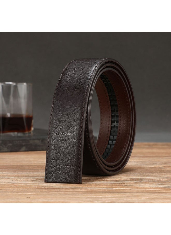 Mens Genuine Leather Belt Crocodile PatternPinhole (Brown) Pinhole (Brown)