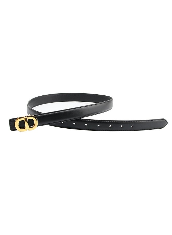 New Womens Alloy Buckle Belt Fashionable Versatile for Dresses White