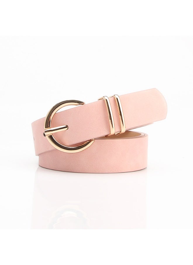 Fashion Boutique Sheepskin Belt Women Casual Jeans Khaki