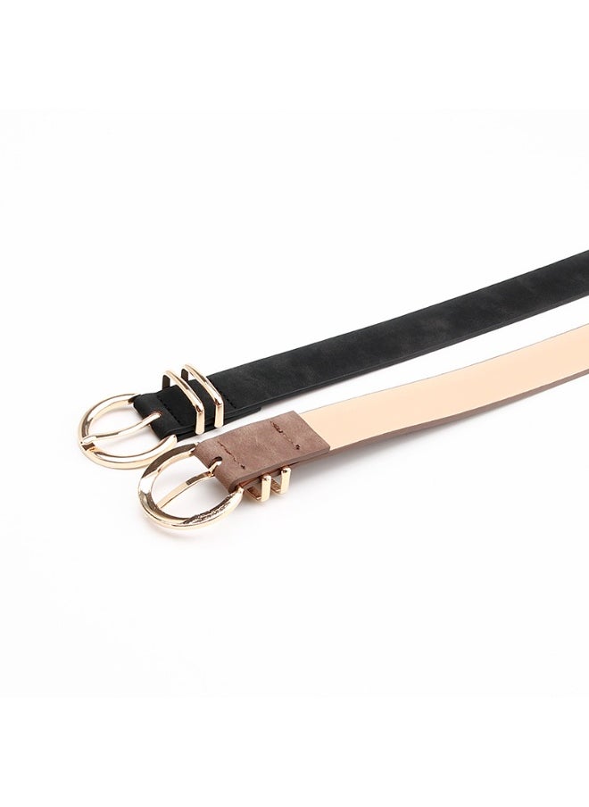 Fashion Boutique Sheepskin Belt Women Casual Jeans Khaki