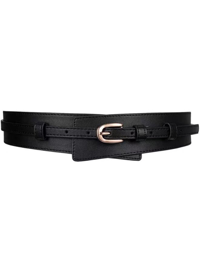 Fashion Belt for Women Dress Coat Sweater Black