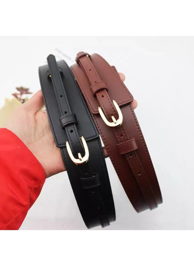Fashion Belt for Women Dress Coat Sweater Black