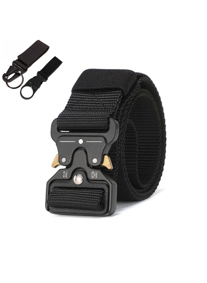 Tactical Snake Eye Belt for Casual JeansBlack + keychain + bottle buckle Black + keychain + bottle buckle