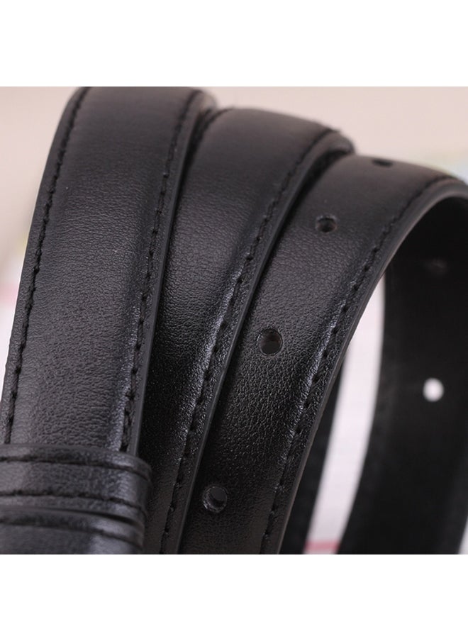 Korean Style Retro Leather Belt for Women Black