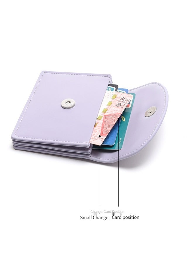 Korean Small Purse Women's Purse Short Folding Thin Solid Color Simple Student Fashion Wallet
