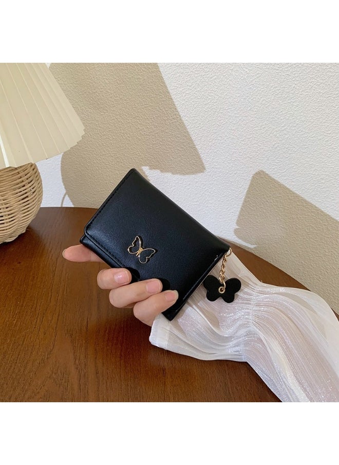 Korean Wallet Female Short ins Simple Student Multi-card Large Capacity Card Bag Zero Wallet