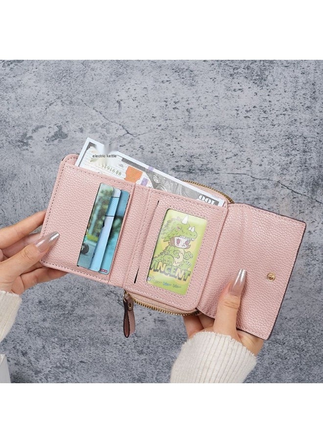 New Short Printed Multi-card Student Purse Ladies Large Capacity Organ Card Coin Purse Wallet All-in-one Bag