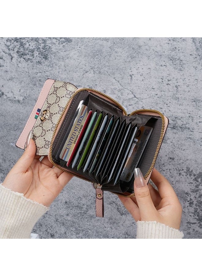New Short Printed Multi-card Student Purse Ladies Large Capacity Organ Card Coin Purse Wallet All-in-one Bag
