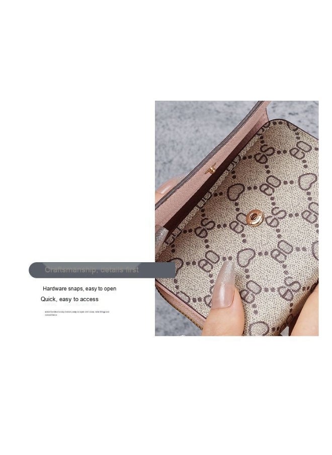 New Short Printed Multi-card Student Purse Ladies Large Capacity Organ Card Coin Purse Wallet All-in-one Bag
