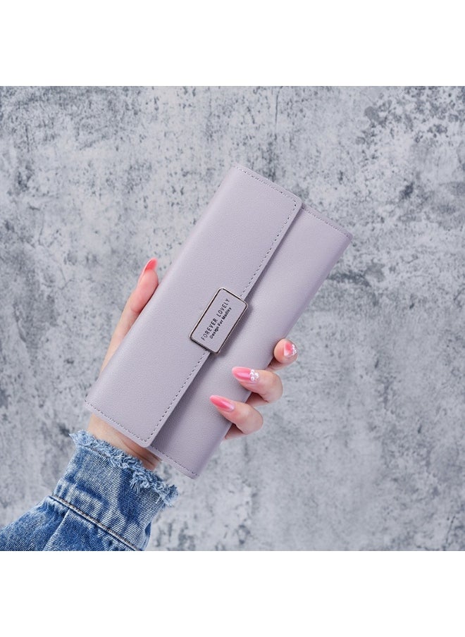 Ladies Purse Wallet PU Leather Long Women Wallet Card Holder Organiser Wallet Wristlet Clutch Wallet with Zipper Pocket Coin Purse Phone Wallet