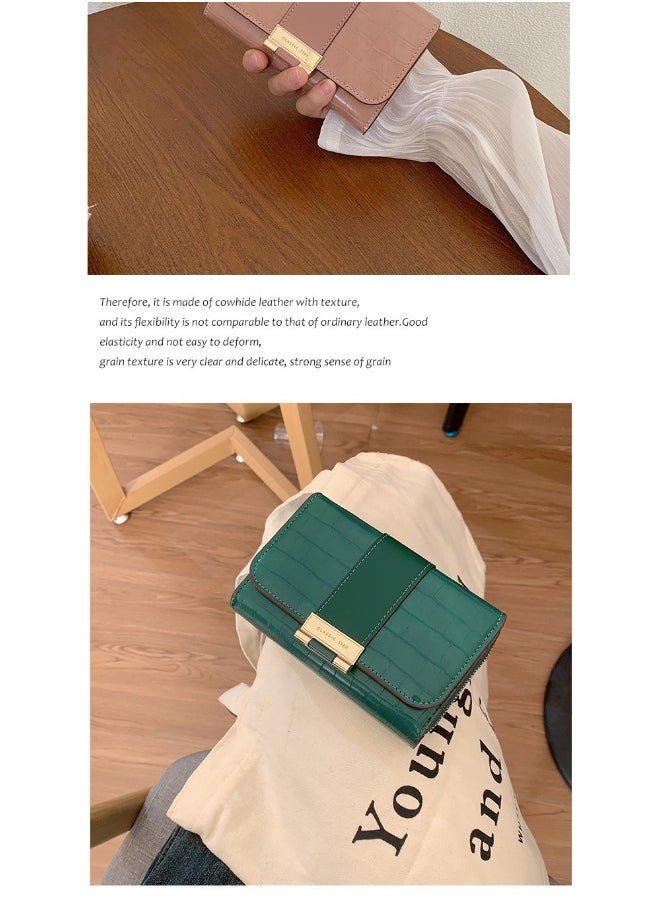 Ladies Purse Wallet PU Leather Short Women Wallet Card Holder Organiser Wallet Wristlet Clutch Wallet with Zipper Pocket Coin Purse