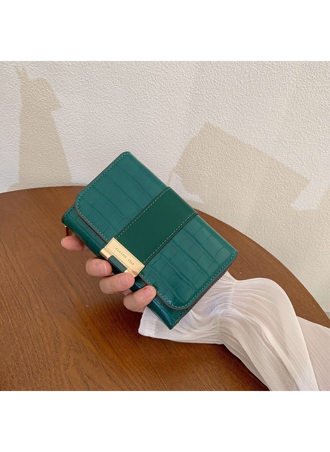 Ladies Purse Wallet PU Leather Short Women Wallet Card Holder Organiser Wallet Wristlet Clutch Wallet with Zipper Pocket Coin Purse