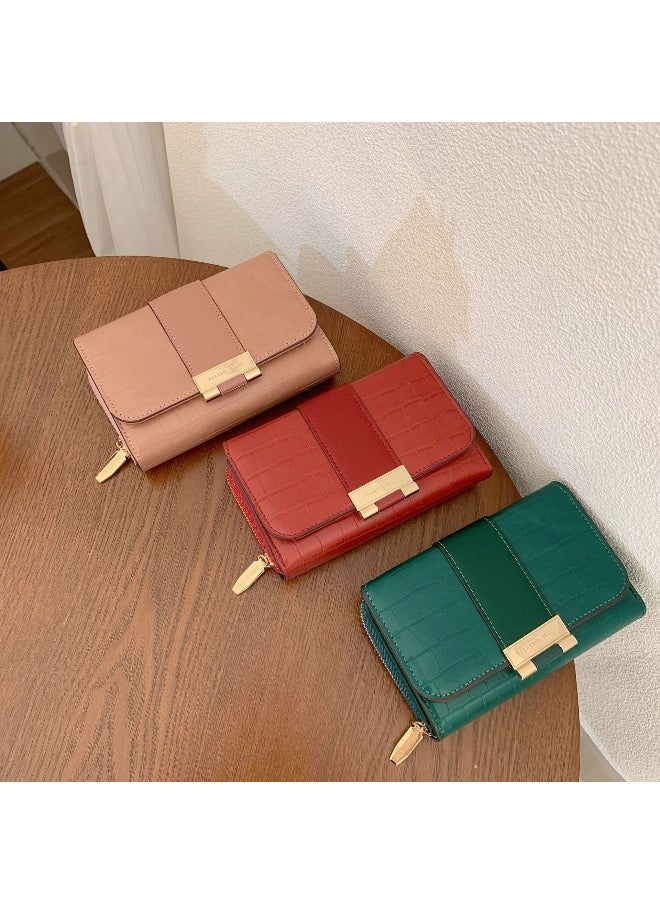 Ladies Purse Wallet PU Leather Short Women Wallet Card Holder Organiser Wallet Wristlet Clutch Wallet with Zipper Pocket Coin Purse