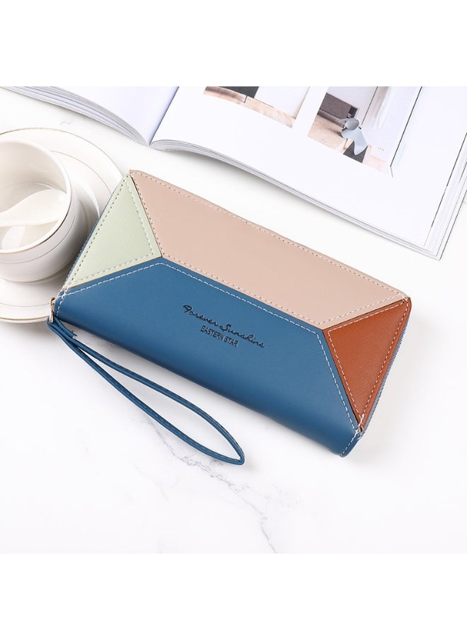 Ladies Purse Wallet PU Leather Long Women Wallet Card Holder Organiser Wallet Wristlet Clutch Wallet with Zipper Pocket Coin Purse Phone Wallet