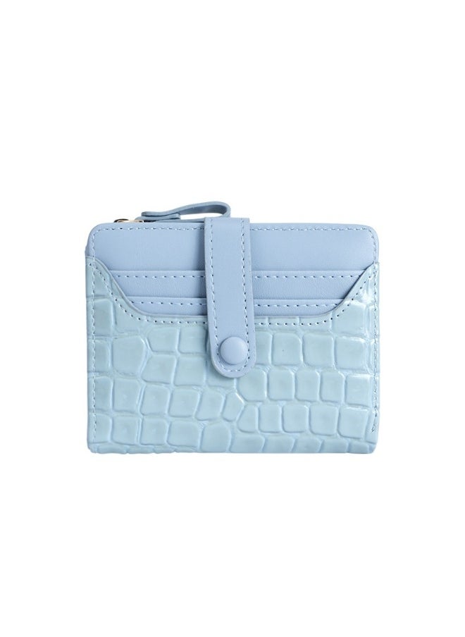 New Women's Stone Alligator Purse Buckle Short Korean Card Bag Zipper Multi-card Coin Purse Wallet