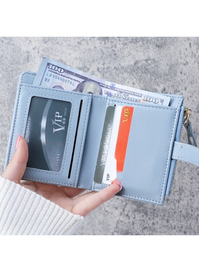 New Women's Stone Alligator Purse Buckle Short Korean Card Bag Zipper Multi-card Coin Purse Wallet