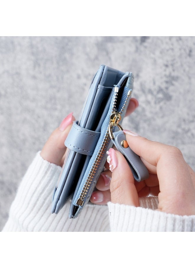 New Women's Stone Alligator Purse Buckle Short Korean Card Bag Zipper Multi-card Coin Purse Wallet