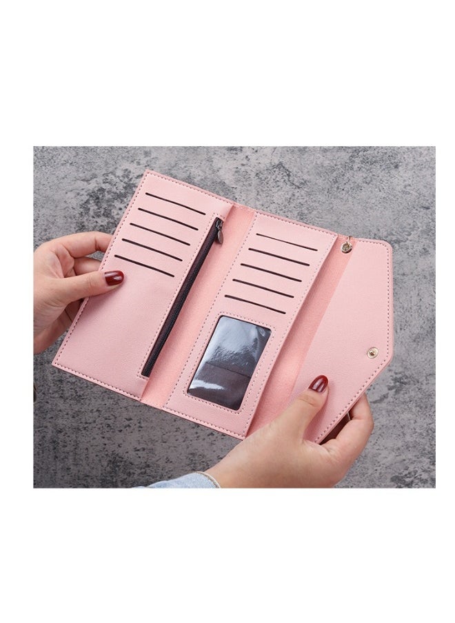 Ladies Purse Wallet PU Leather Long Women Wallet Card Holder Organiser Wallet Wristlet Clutch Wallet with Zipper Pocket Coin Purse Phone Wallet with Tassel and Pendant