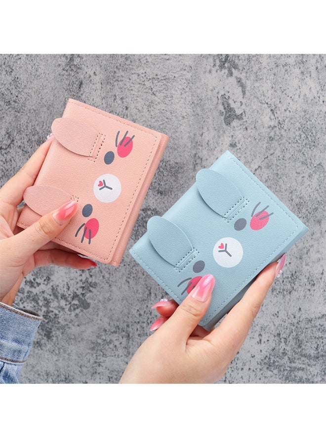 Ladies Purse Wallet PU Leather Mini Women Wallet Card Holder Organiser Wallet Wristlet Clutch Wallet with Zipper Pocket Coin Purse Phone Wallet