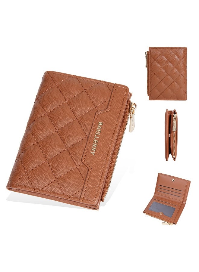 Women's Wallet Short Fashion Coin Purse Multi-card Zipper Buckle Clip Women