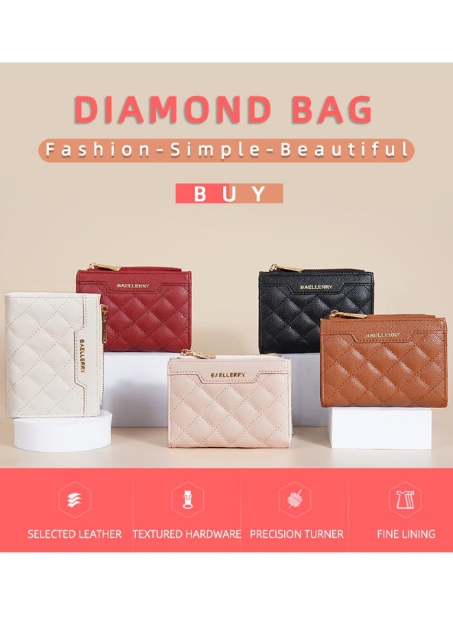 Women's Wallet Short Fashion Coin Purse Multi-card Zipper Buckle Clip Women