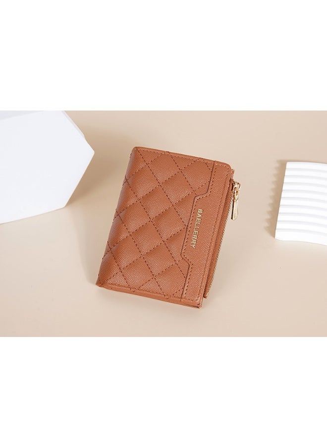 Women's Wallet Short Fashion Coin Purse Multi-card Zipper Buckle Clip Women