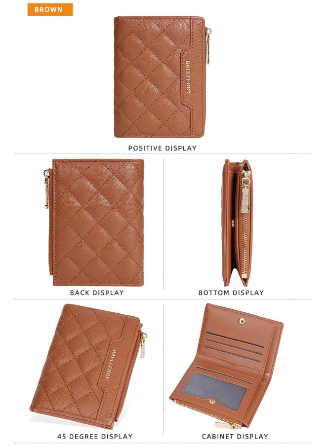 Women's Wallet Short Fashion Coin Purse Multi-card Zipper Buckle Clip Women