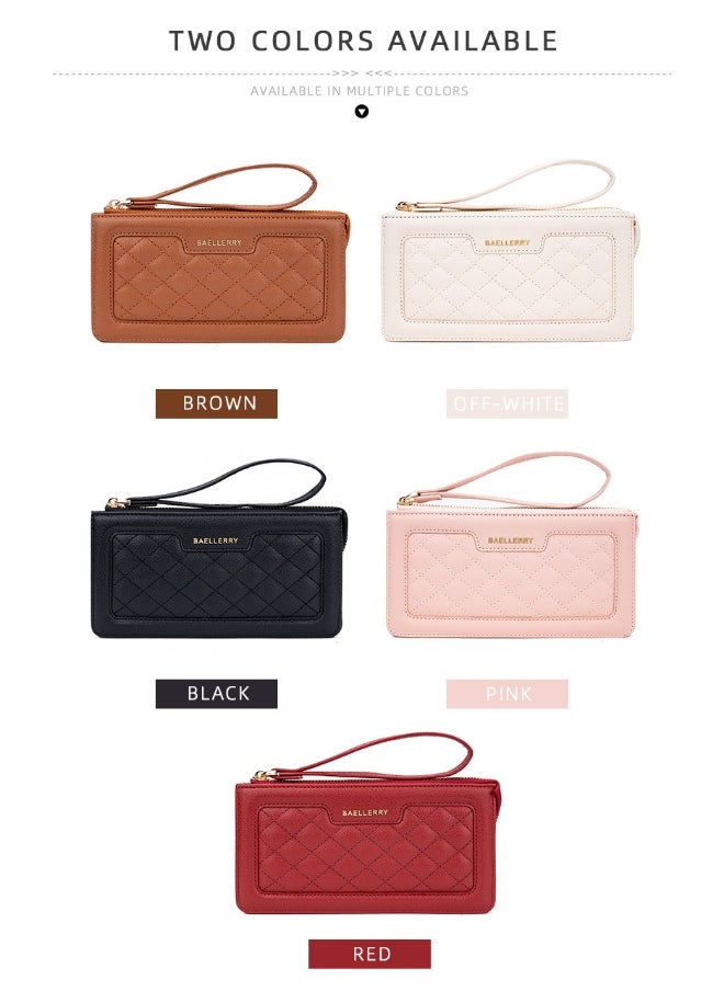 Fashion Crossbody Bag for Women Long Purse European and American Multi-functional Zipper Clutch Bag