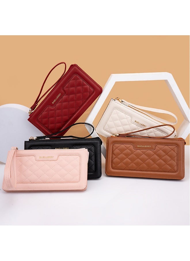 Fashion Crossbody Bag for Women Long Purse European and American Multi-functional Zipper Clutch Bag