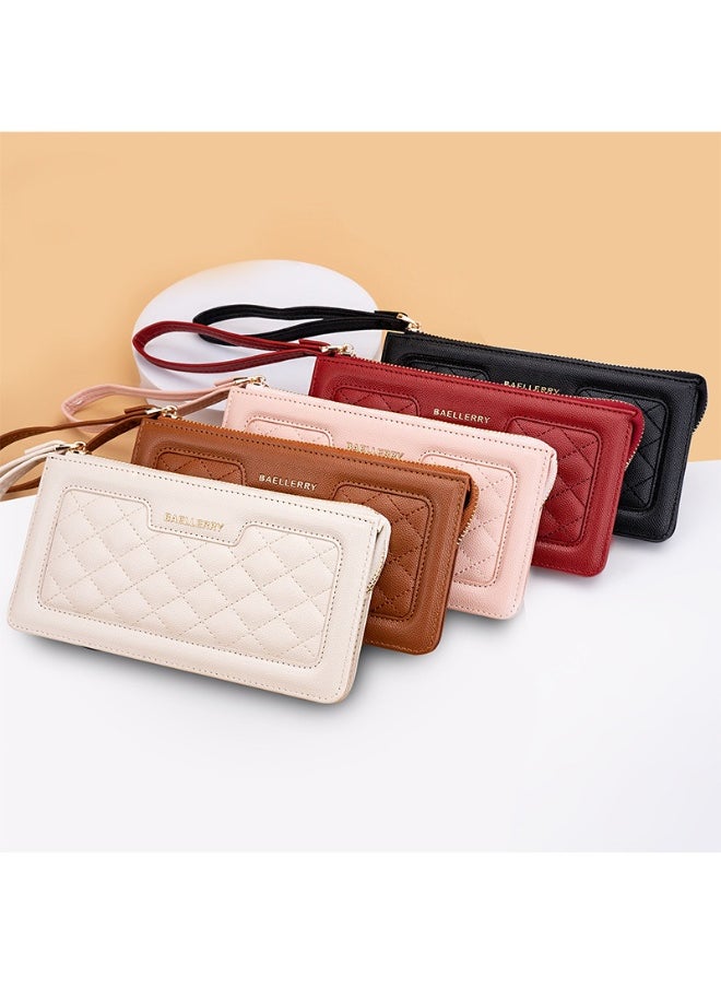 Fashion Crossbody Bag for Women Long Purse European and American Multi-functional Zipper Clutch Bag
