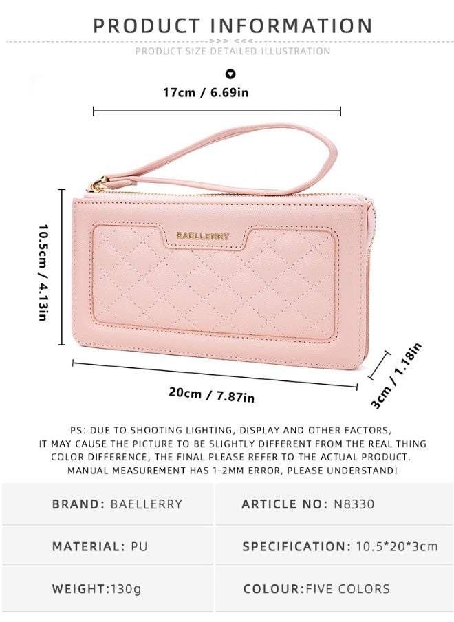 Fashion Crossbody Bag for Women Long Purse European and American Multi-functional Zipper Clutch Bag