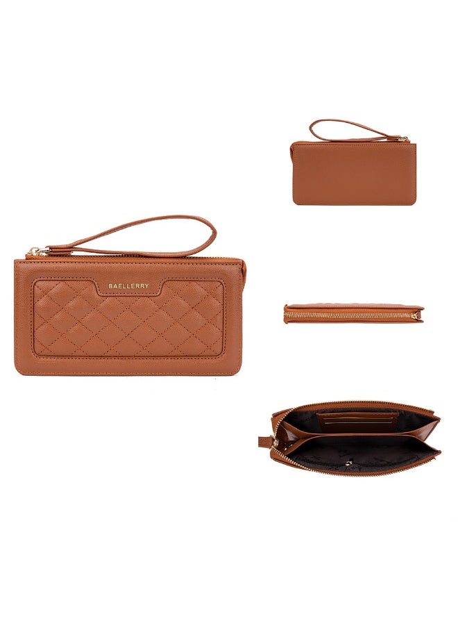 Fashion Crossbody Bag for Women Long Purse European and American Multi-functional Zipper Clutch Bag
