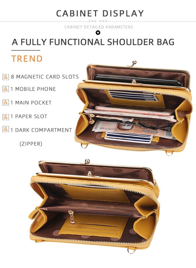 Mobile Phone Bag for Women Fashion Bag Zipper Shoulder Bag Skew Straddle Purse Zipper Purse for Women
