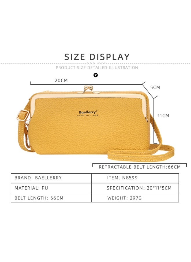 Mobile Phone Bag for Women Fashion Bag Zipper Shoulder Bag Skew Straddle Purse Zipper Purse for Women
