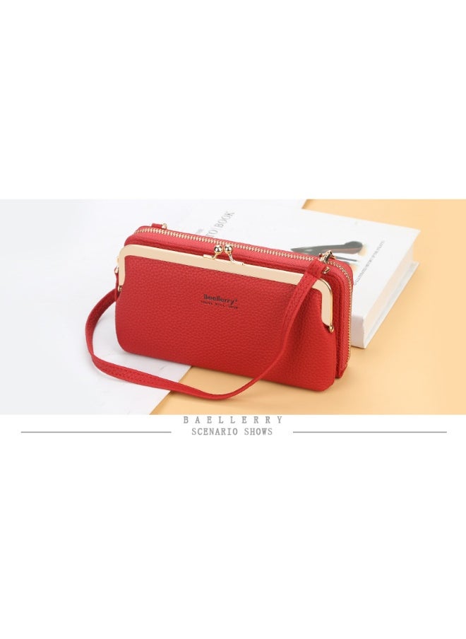 Mobile Phone Bag for Women Fashion Bag Zipper Shoulder Bag Skew Straddle Purse Zipper Purse for Women