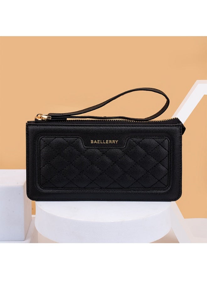 Fashion Crossbody Bag for Women Long Purse European and American Multi-functional Zipper Clutch Bag