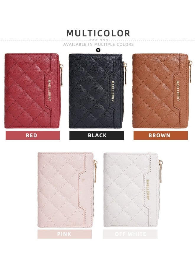 Women's Wallet Short Fashion Coin Purse Multi-card Zipper Buckle Clip Women