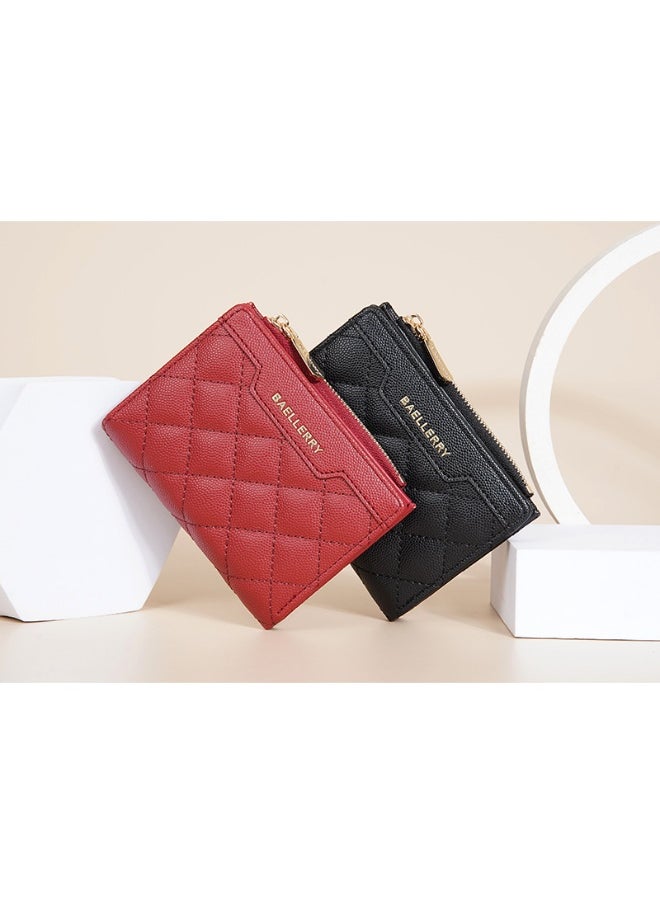 Women's Wallet Short Fashion Coin Purse Multi-card Zipper Buckle Clip Women